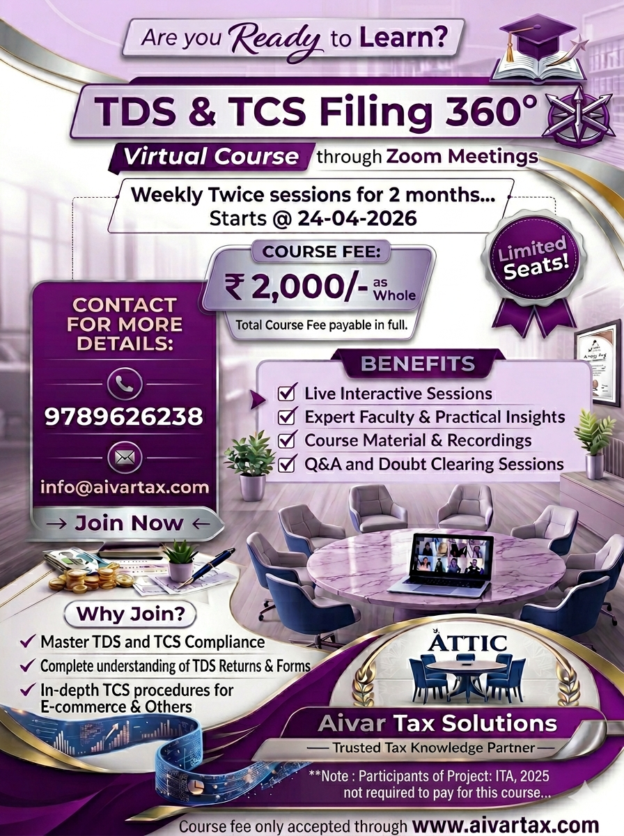 TDS & TCS Filing 360 Degree